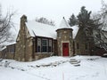 Stone Cottage in Snow Royalty Free Stock Photo