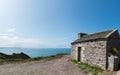 Stone cottage on the wild coast of Brittany Royalty Free Stock Photo