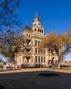 Stone Courthouse building in Denton, Texas in December Royalty Free Stock Photo