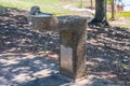 Stone covered drinking water fountain