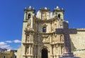 Stone Cross Basilica Our Lady Solitude Facade Church Oaxaca Mexico