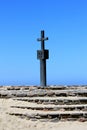 Stone cross at Cape Cross Bay, Skeleton Coast Namibia Royalty Free Stock Photo