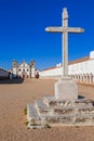 Stone Cross, Church and Pilgrim lodgings of Santuario de Nossa Senhora do Cabo Sanctuary.