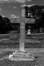 Stone cross gravestone