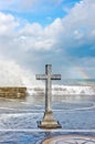 Stone cross in memory of deceased sailors