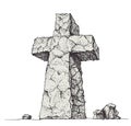 Stone cross Royalty Free Stock Photo