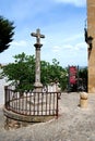 Stone cross outside the Marquis of Salvatierre House, Ronda, Spain.