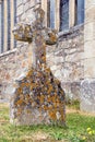 Stone cross tombstone