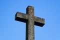 Stone Cross under Blue Sky Royalty Free Stock Photo