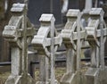 Stone crosses on the cemetery