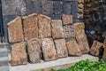 Stone crosses (Khachkar) at Sevanavank monastery, Armen Royalty Free Stock Photo