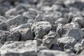 Stone crushed stone on the construction site as an abstract background Royalty Free Stock Photo