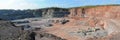 Stone crusher in a quarry. mining industry. panorama images