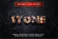 stone 3d text effect premium vector Royalty Free Stock Photo