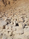 stone debris at the Masada National Park in Israel Royalty Free Stock Photo