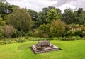 A stone decoration in Crathes Castle outside gardens, Scotland Royalty Free Stock Photo