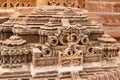 Stone decorations from a temple in Mandore Gardens, Rajasthan, India Royalty Free Stock Photo