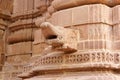 Stone decorations from a temple in Mandore Gardens, Rajasthan, India Royalty Free Stock Photo