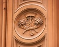 Architectural details on building, stone carving, aesthetic frills Royalty Free Stock Photo