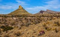 Stone desert, desert landscape in the mountains in Texas in Big Bend National Park Royalty Free Stock Photo