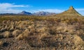 Stone desert, desert landscape in the mountains in Texas in Big Bend National Park Royalty Free Stock Photo