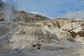 stone in the desert , image taken in Follonica, grosseto, tuscany, italy , larderello desert