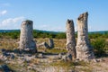 The Stone Desert or Stone Forest or Pobiti Kamani. Famous natural rock phenomenon near Varna, Bulgaria. Royalty Free Stock Photo