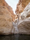 Stone  desert near the Rahaf stream, on the Israeli side of the Dead Sea, near Jerusalem in Israel Royalty Free Stock Photo