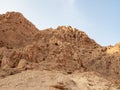 Stone  desert near the Rahaf stream, on the Israeli side of the Dead Sea, near Jerusalem in Israel Royalty Free Stock Photo