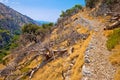 Stone desert trail near Pustinja Blaca hermitage on Brac island Royalty Free Stock Photo