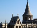 Stone detail of the Fisherman`s Bastion in Budapest