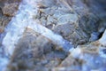 Stone detail of granite wall Royalty Free Stock Photo