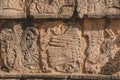 Stone Details and Patterns of an Ancient Ruins of the large pre-Columbian city Chichen Itza, built by the Maya people Royalty Free Stock Photo