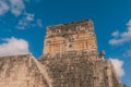 Stone Details and Patterns of an Ancient Ruins of the large pre-Columbian city Chichen Itza, built by the Maya people Royalty Free Stock Photo