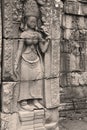 Stone Devata sculpture, Banteay Kdei temple, Angkor Wat