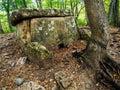 Stone dolmens. Ancient burial and religious buildings of stone blocks