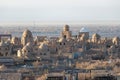 Stone domes in ancient cemetery Mizdakhan, in Nukus, Uzbekistan. Royalty Free Stock Photo