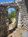 Stone door in uvala Scott