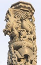 Stone dragon carving pillar.