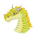 stone dragon head of a golden dragon Royalty Free Stock Photo