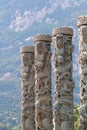 Stone dragon pillars Royalty Free Stock Photo