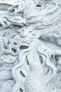 Stone dragon sculpture wall Royalty Free Stock Photo