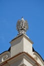 Stone eagle on head