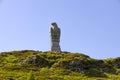 The stone eagle at the Simplon Pass between Italy and Switzerland. It is an alpine pass with an altitude of 2005 metres