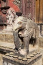 Stone Elephant at Changu Narayan Temple, Nepal Royalty Free Stock Photo