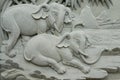 Stone elephants