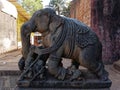 Stone elephants greets visitors