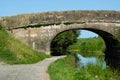 Stone elliptical bridge over Lancaster Canal, UK.