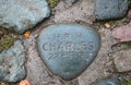 Stone engraved H R H Charles, footpath Watendlath