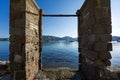 Stone entrance by the sea Royalty Free Stock Photo